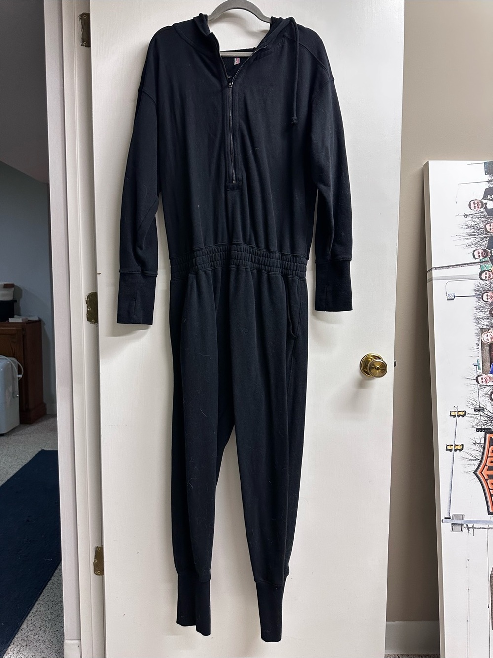 FP Movement by Free People Black Hooded Jumpsuit